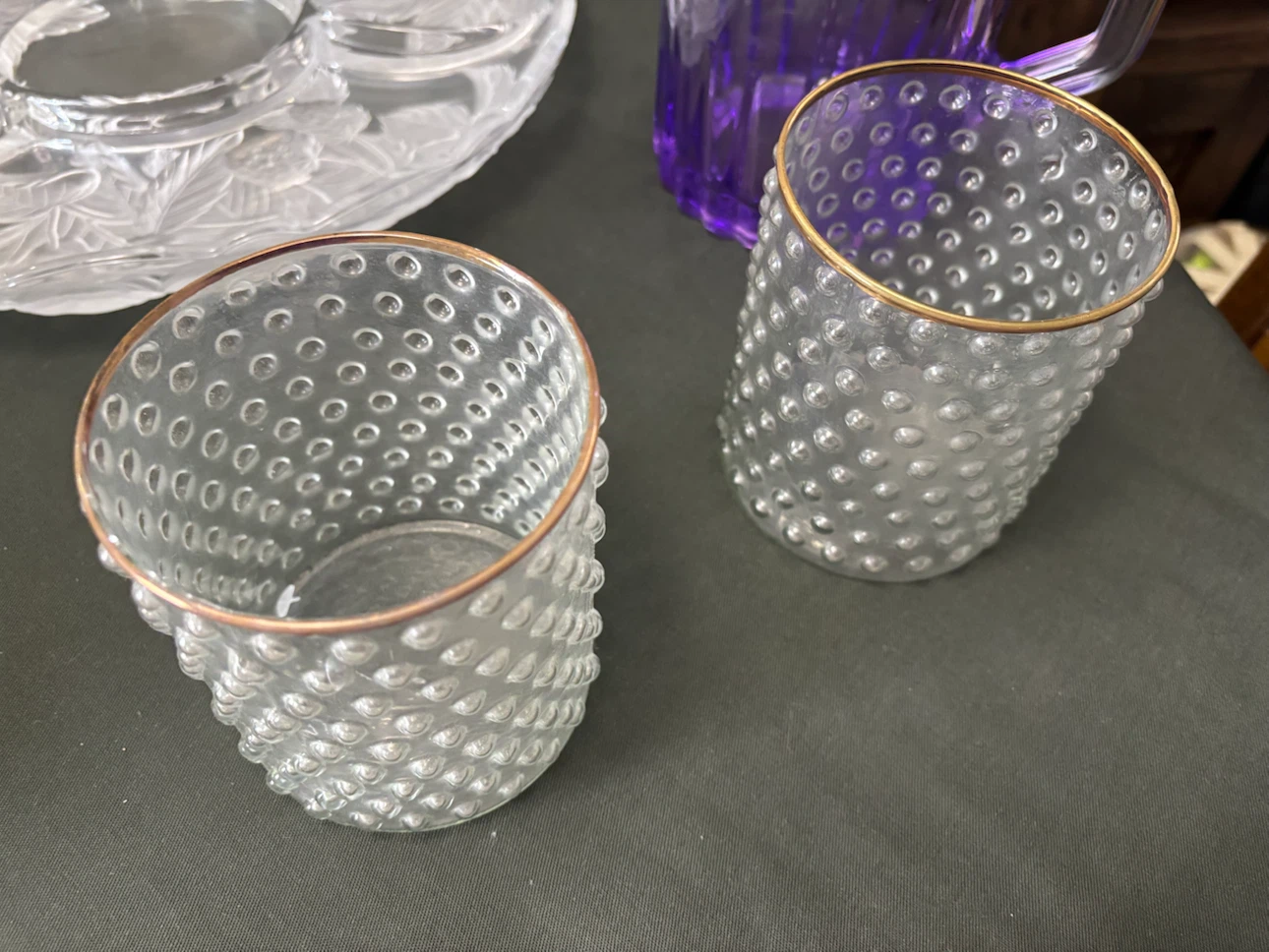 Set of Two Hobnail Glasses