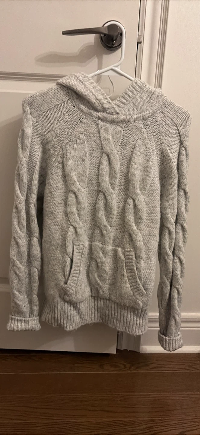 Elie Tahari Cable Knit Hoodie