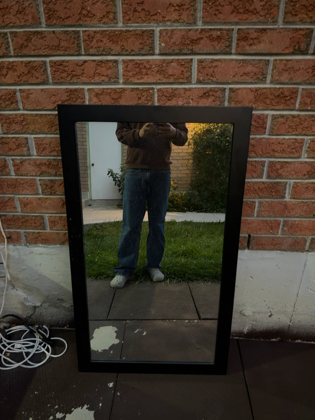 Black Framed Rectangular Wall Mirror