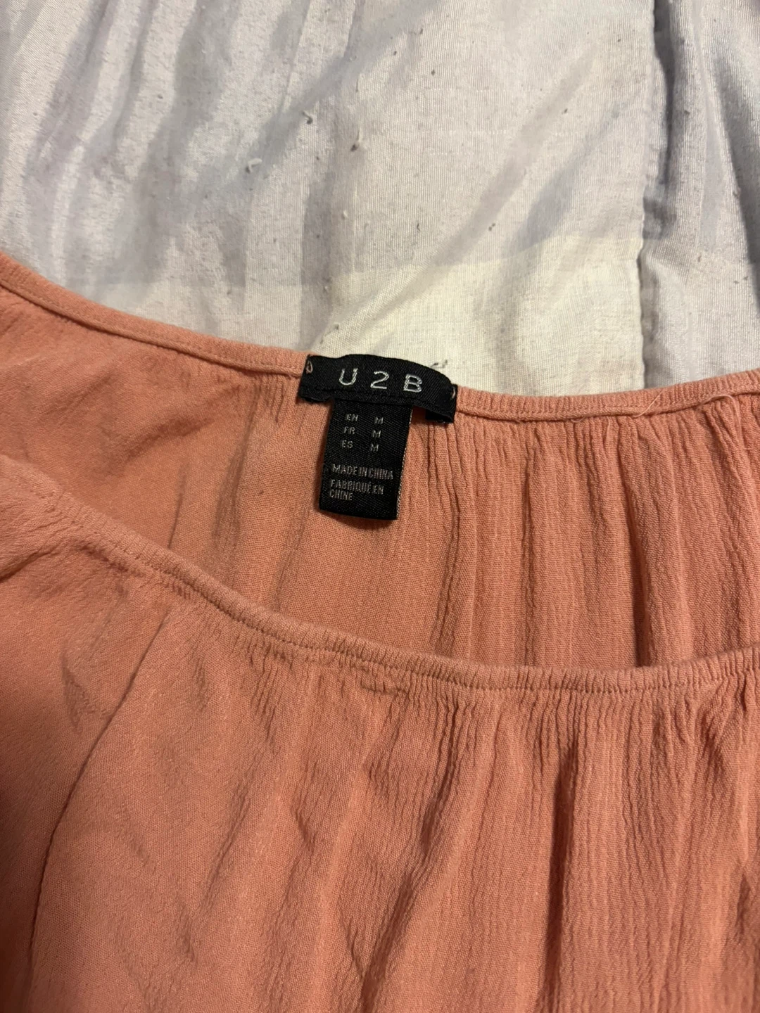 U2B Dusty Pink Lace Trim Off-the-Shoulder Top - photo 2