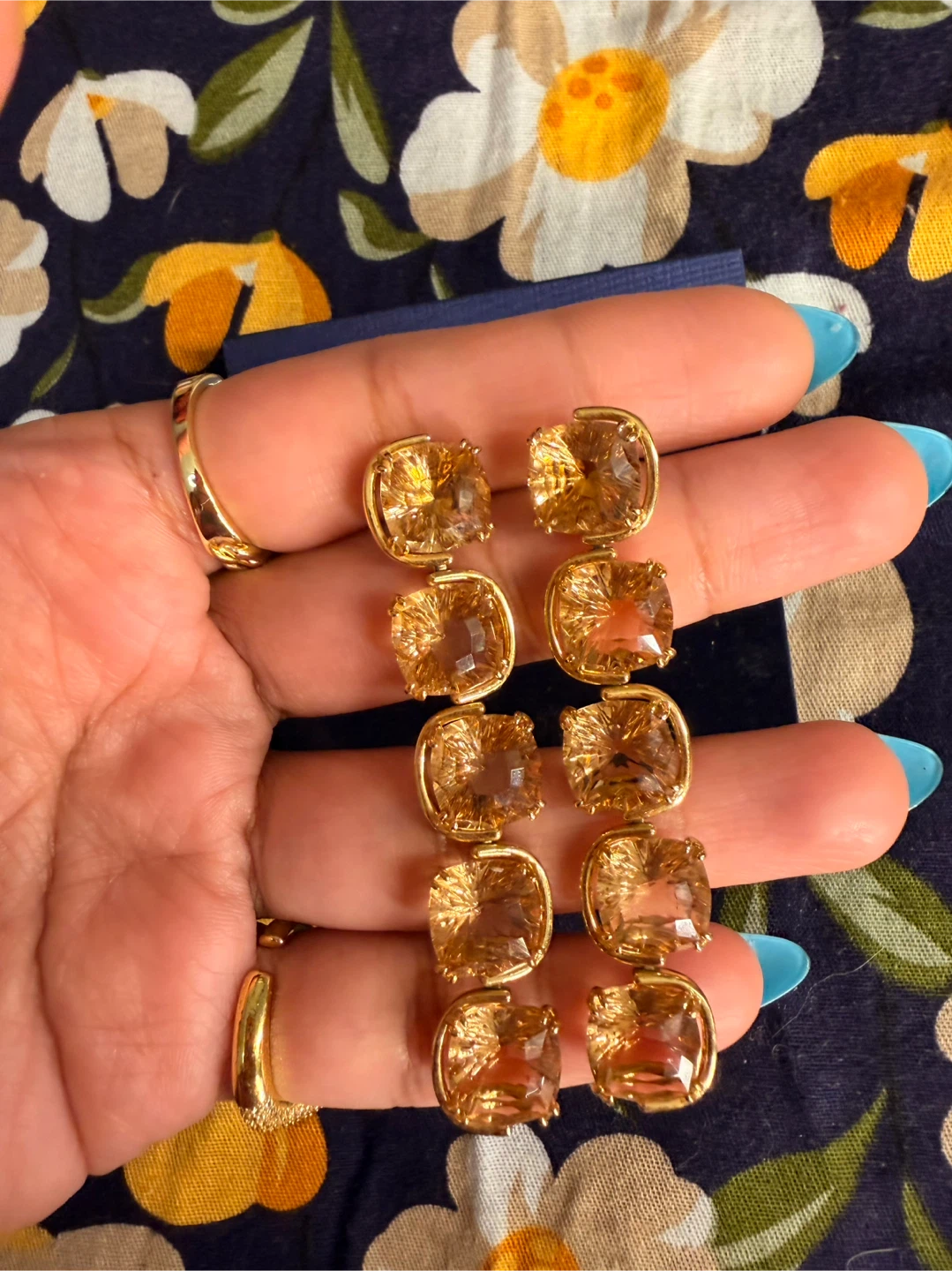 Swarovski Golden Crystal Drop Earrings - photo 2