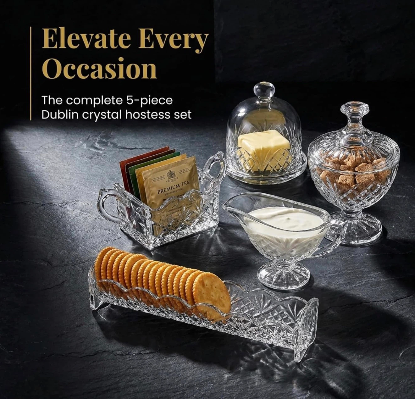 5-Piece Dublin Crystal Hostess Set - photo 2
