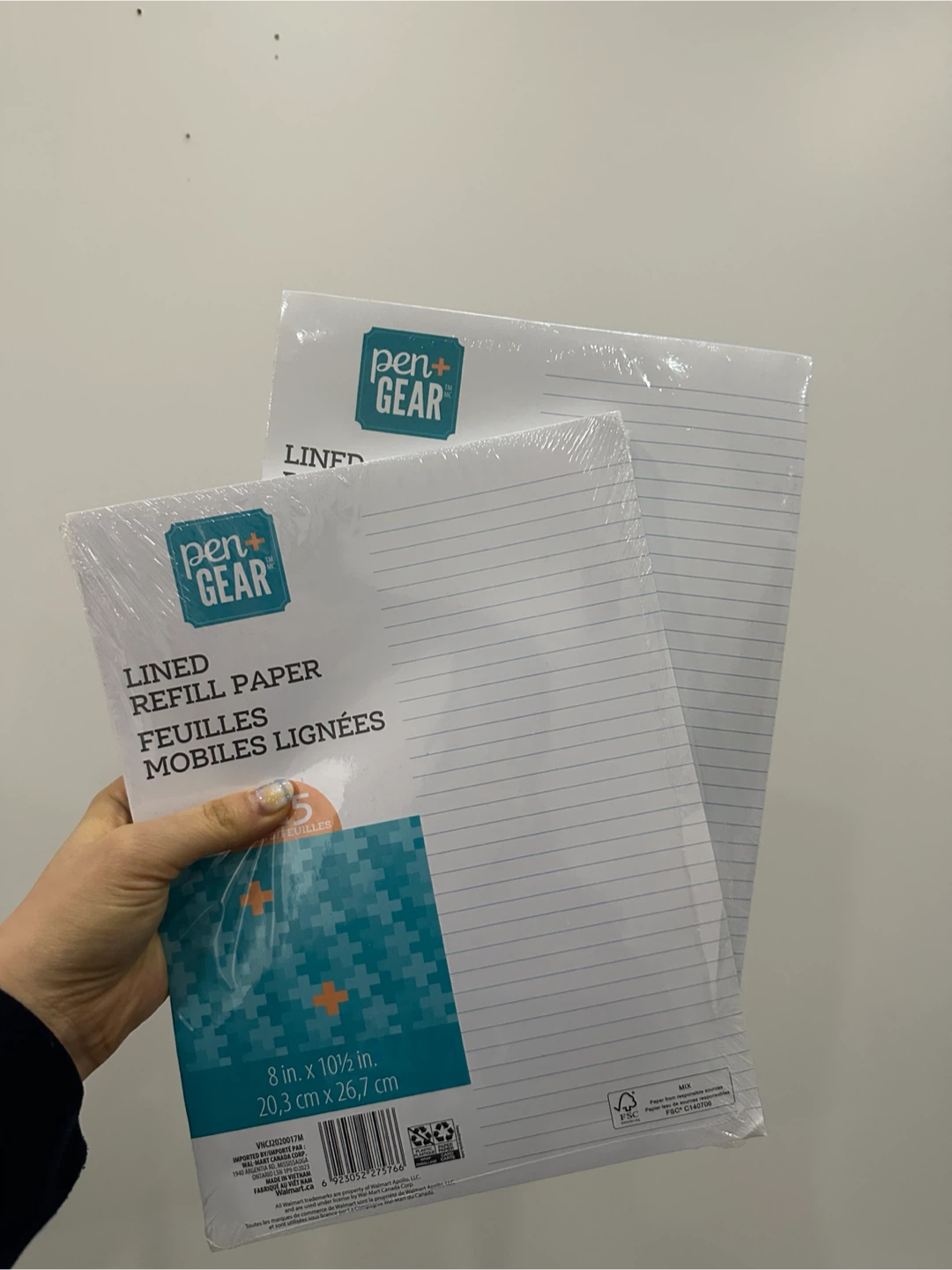 (new) a set of 2 lined refill paper 125 sheets #freecycle