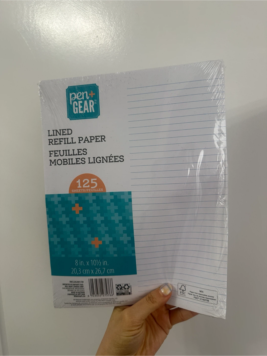 (new) a set of 2 lined refill paper 125 sheets #freecycle - photo 2