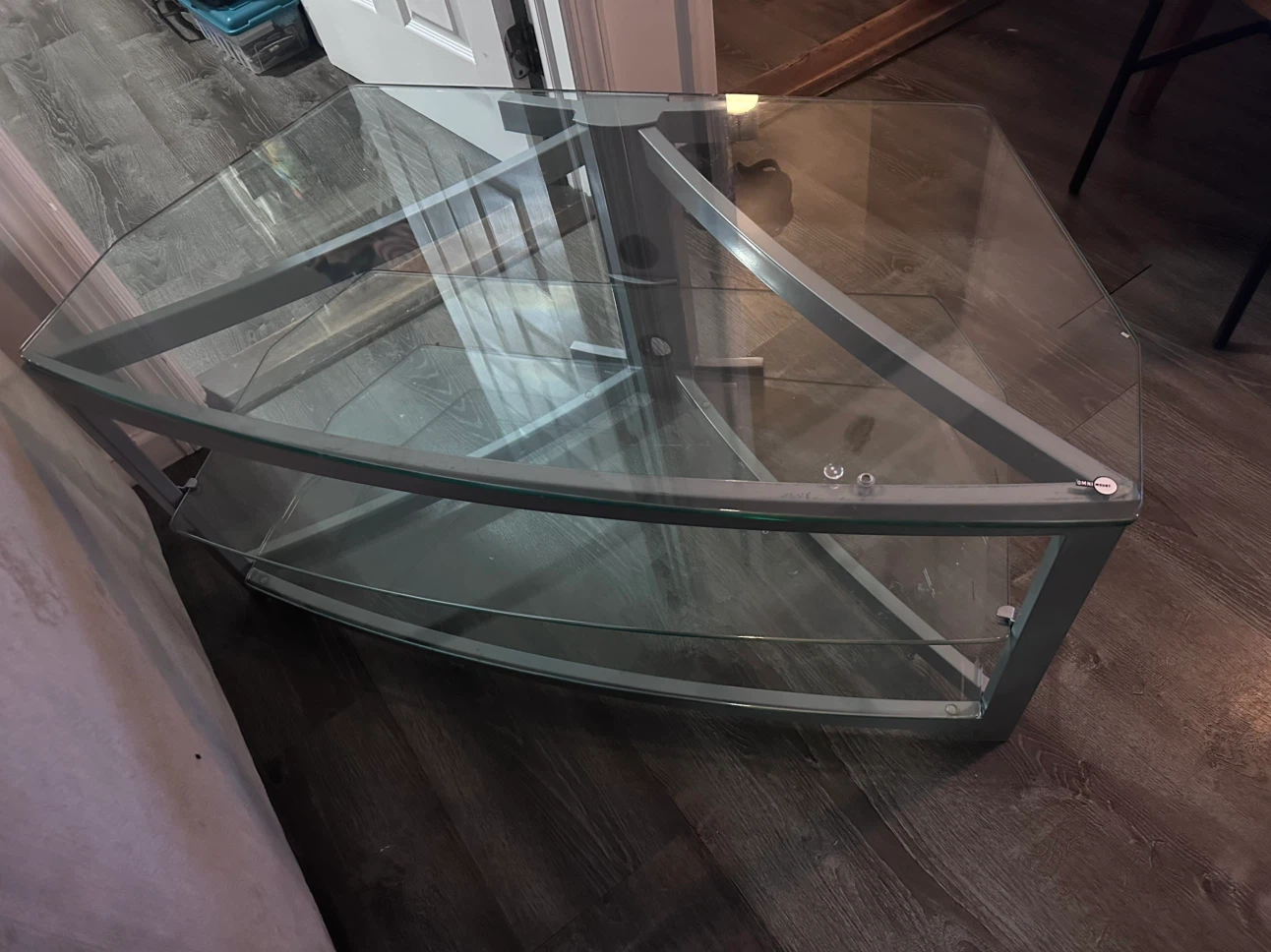 OmniMount Corner Glass TV Stand
