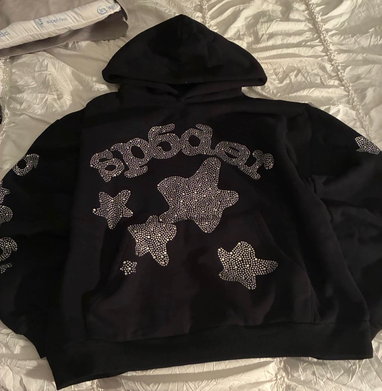 Black Rhinestone Star Hoodie