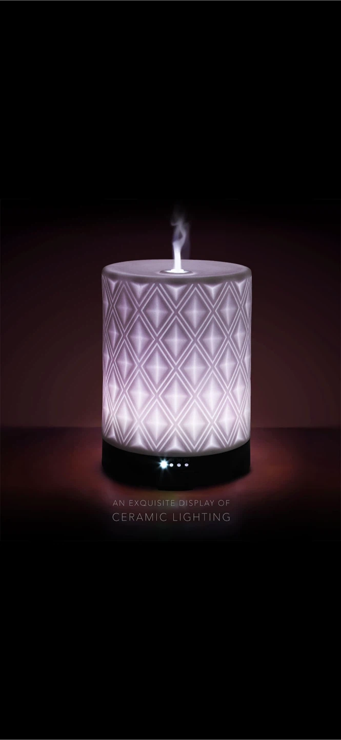 New Sealed Earnest Living Ceramic Ultrasonic Aroma Diffuser