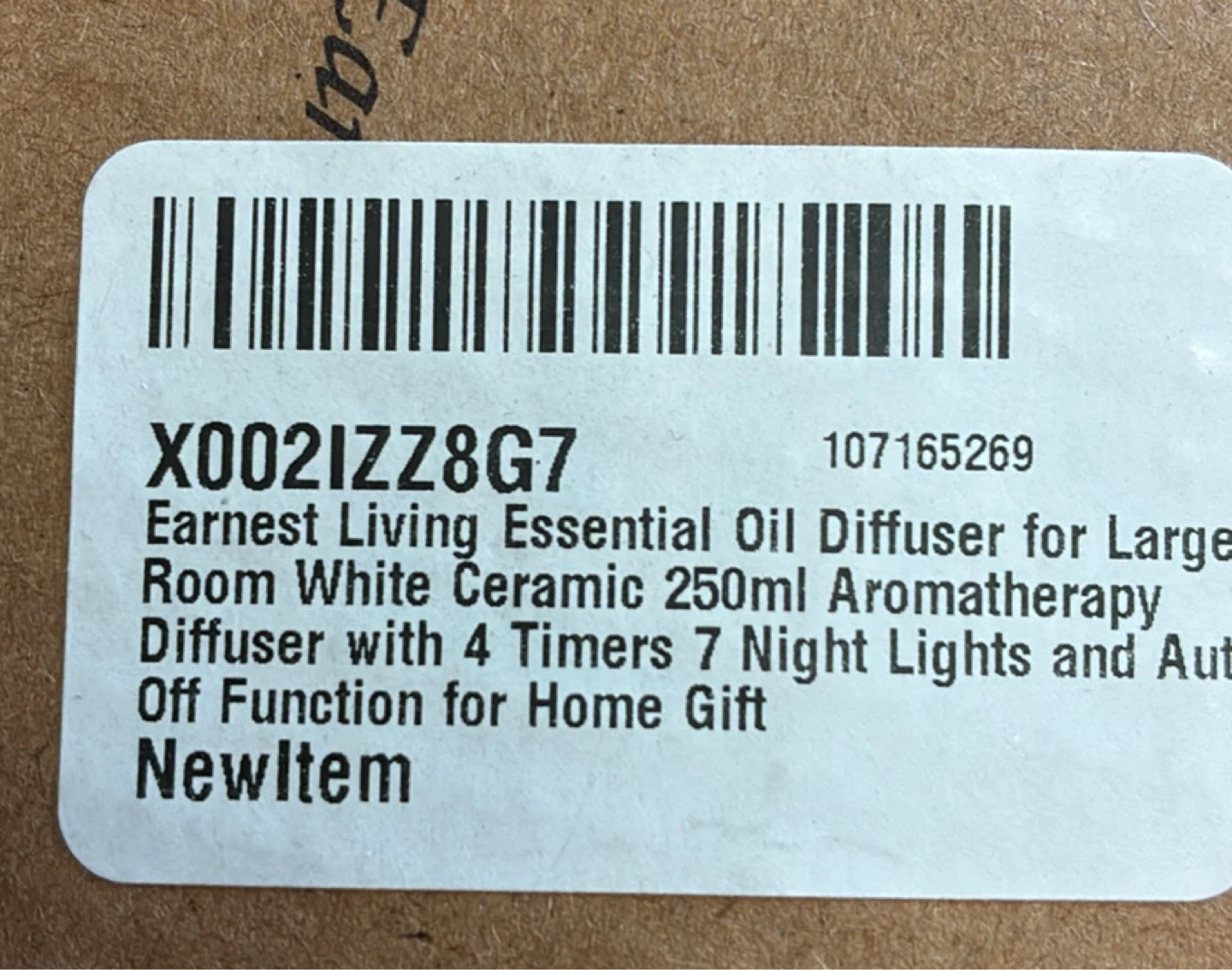 New Sealed Earnest Living Ceramic Ultrasonic Aroma Diffuser - photo 4