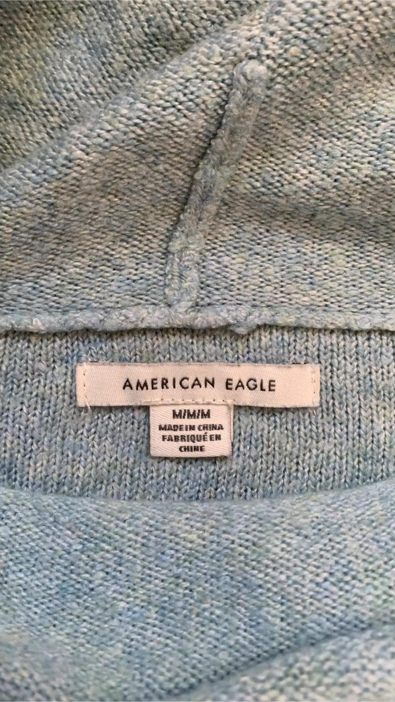 American Eagle Light Blue Oversized Turtleneck - Size Medium - photo 3