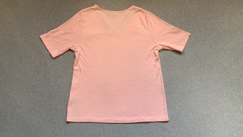 Rafaella Pink V-Neck Shirt - Size Large - photo 2