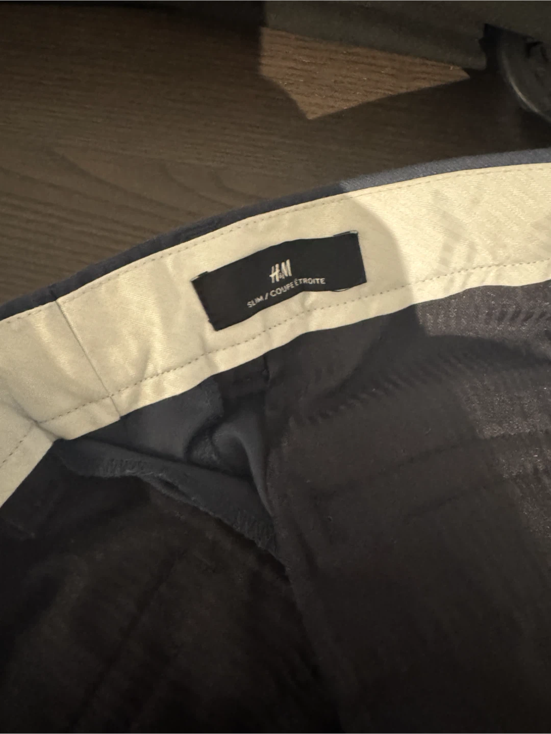 H&M Slim Fit Trousers - Navy - Size 38R - photo 2