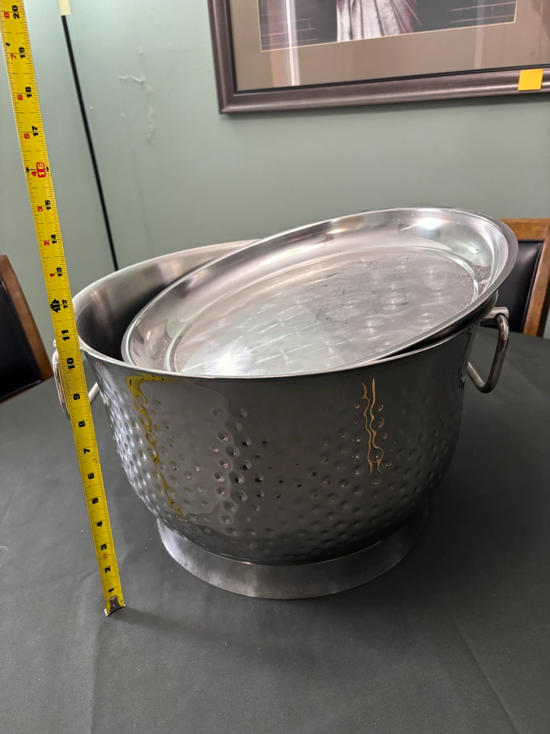 Hammered Stainless Steel Party Tub