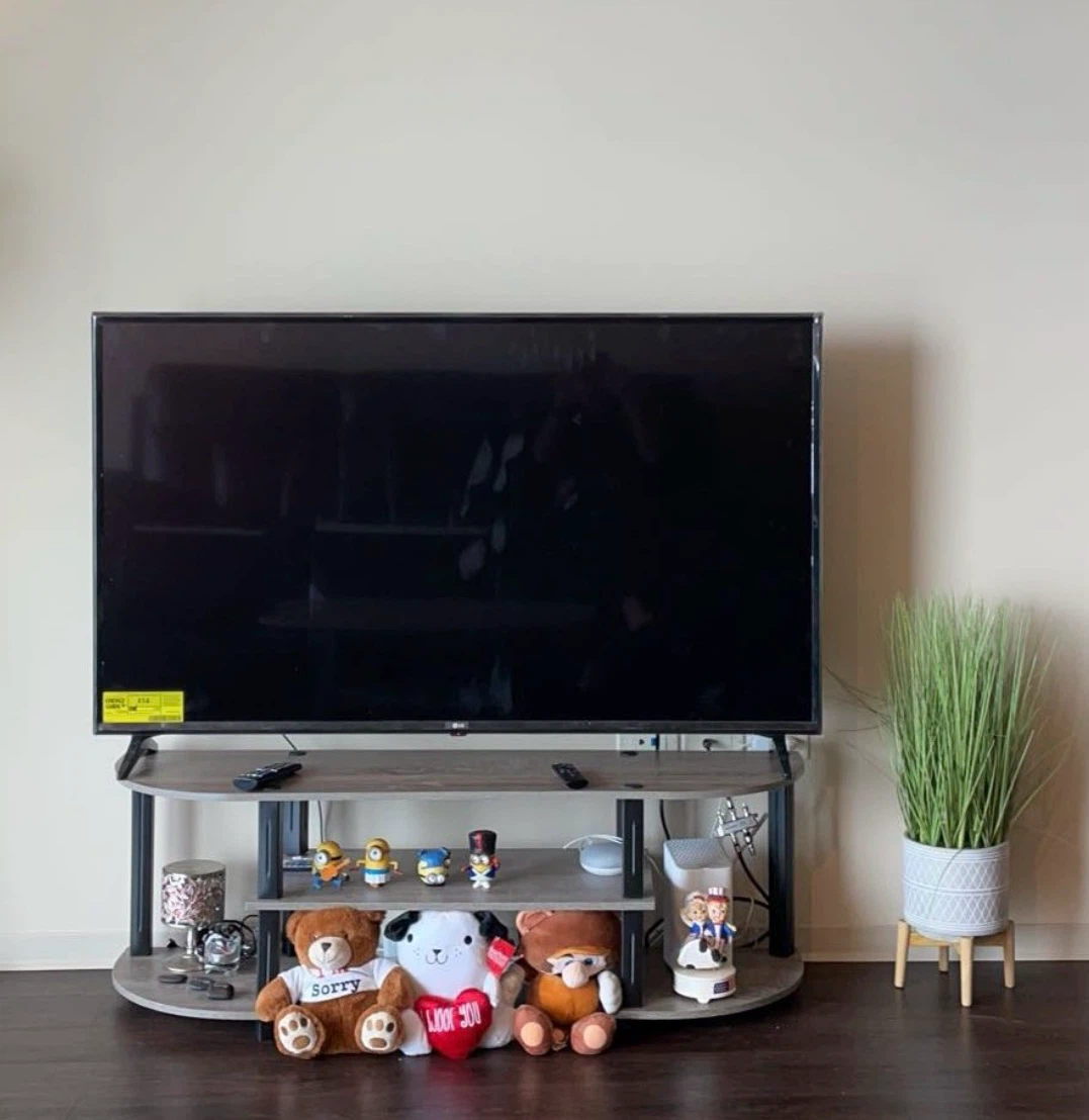 Modern Grey Open Tv Stand