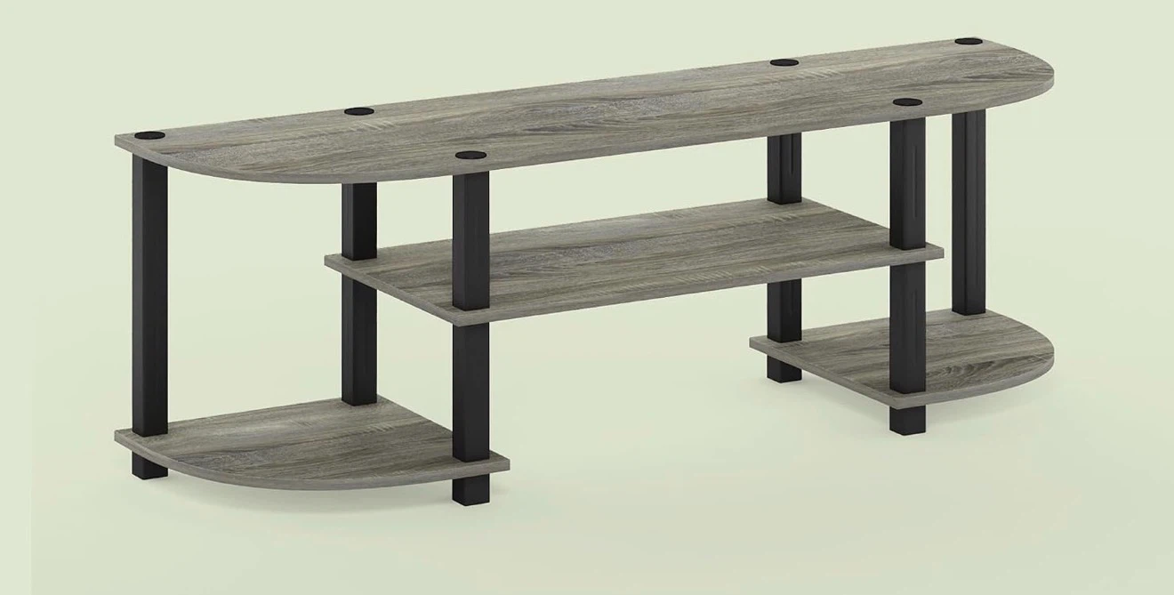 Modern Grey Open Tv Stand - photo 3