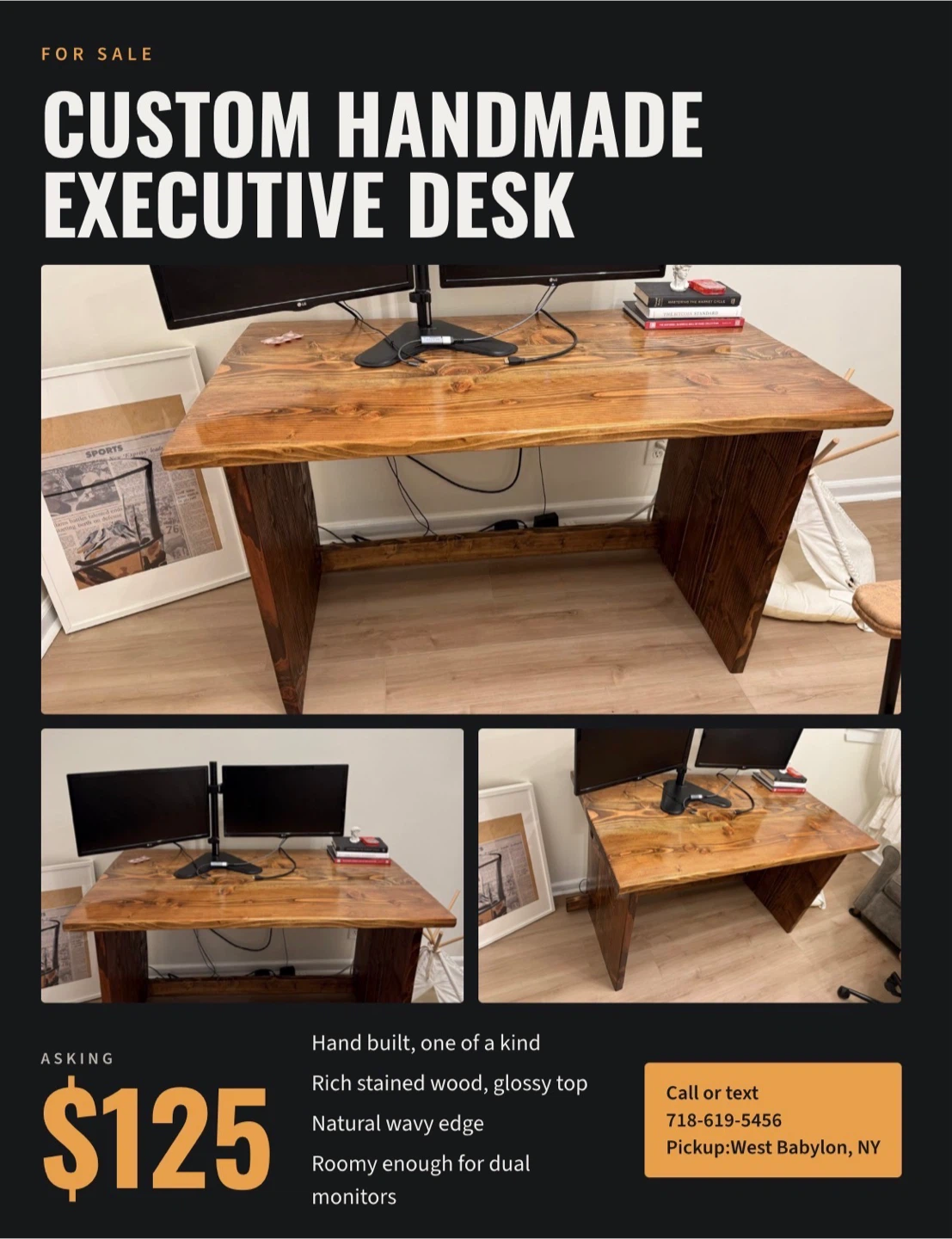 Custom Handmade Executive Desk