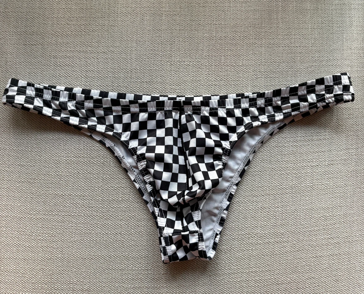 Men’s Underwear - Checkered Cheeky Brief