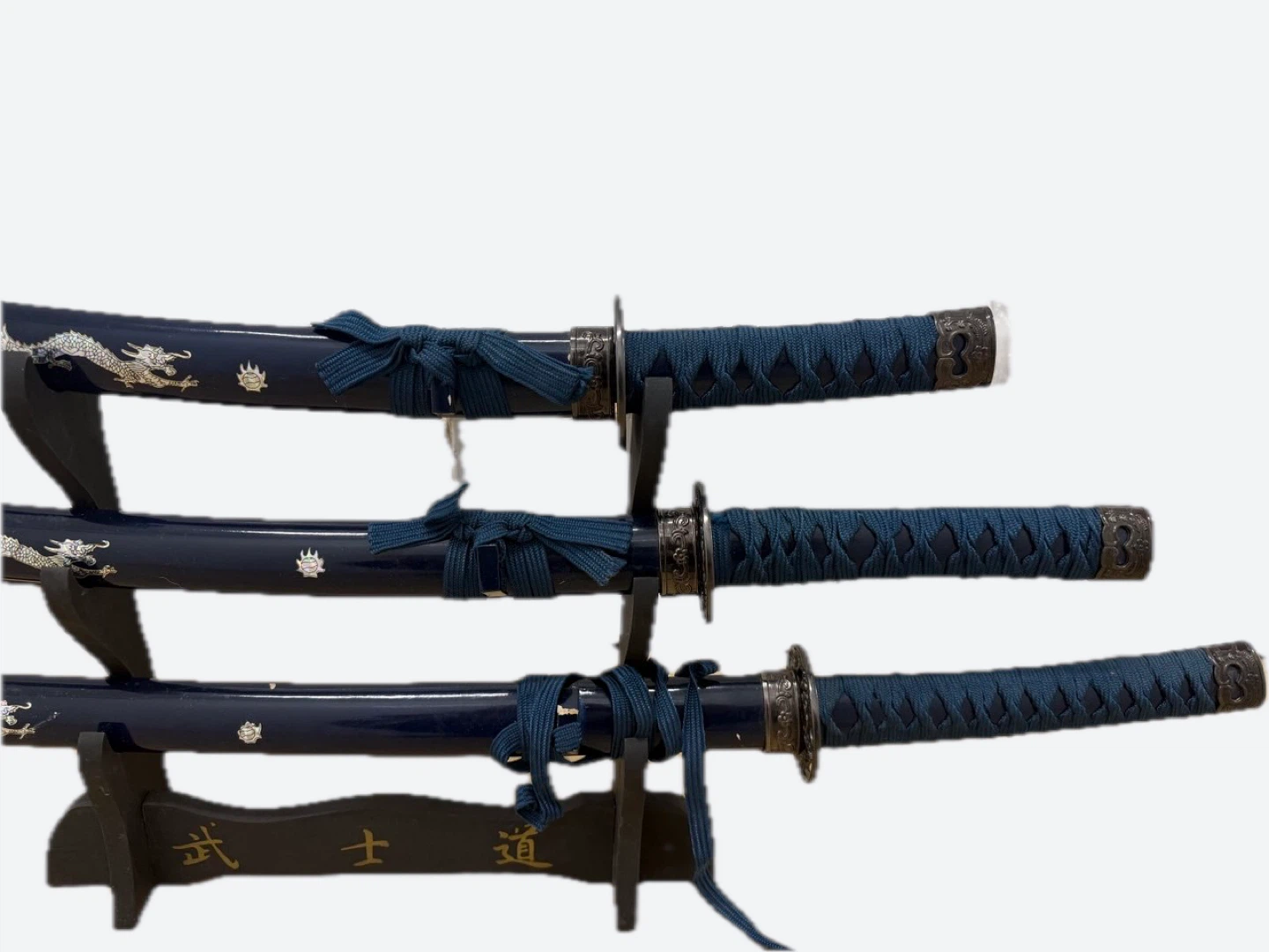 Three-Piece Katana Sword Set with Stand - photo 3