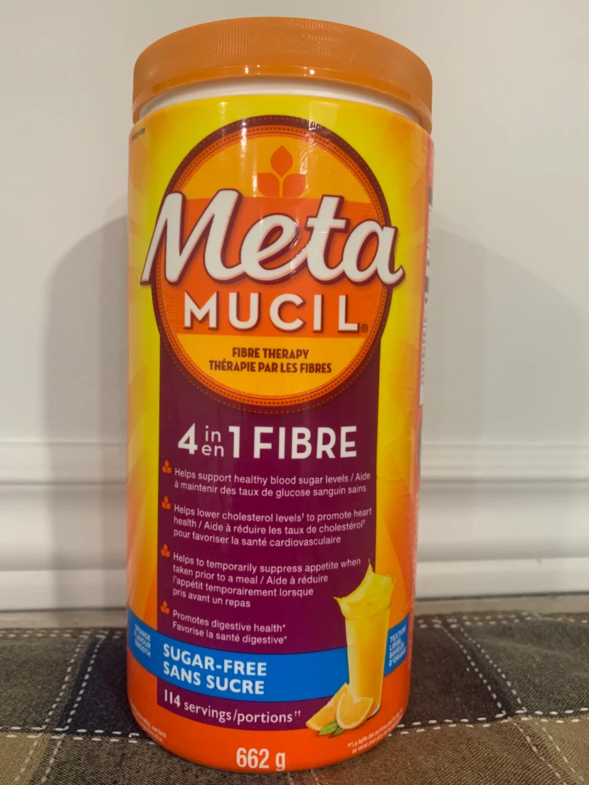 Metamucil 4-in-1 Fibre Orange Sugar-Free 662g