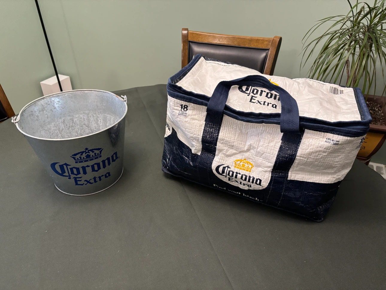 Corona Extra Cooler Bag and Metal Bucket Set