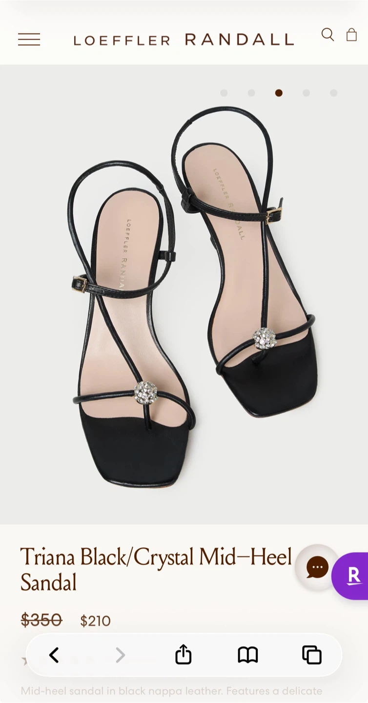 Loeffler Randall Black Crystal Embellished Sandals