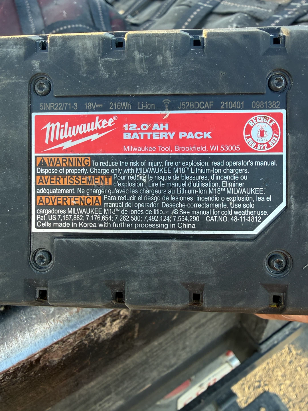Milwaukee M18 (HD) 12.0 Ah REDLITHIUM HIGH OUTPUT Battery - photo 4