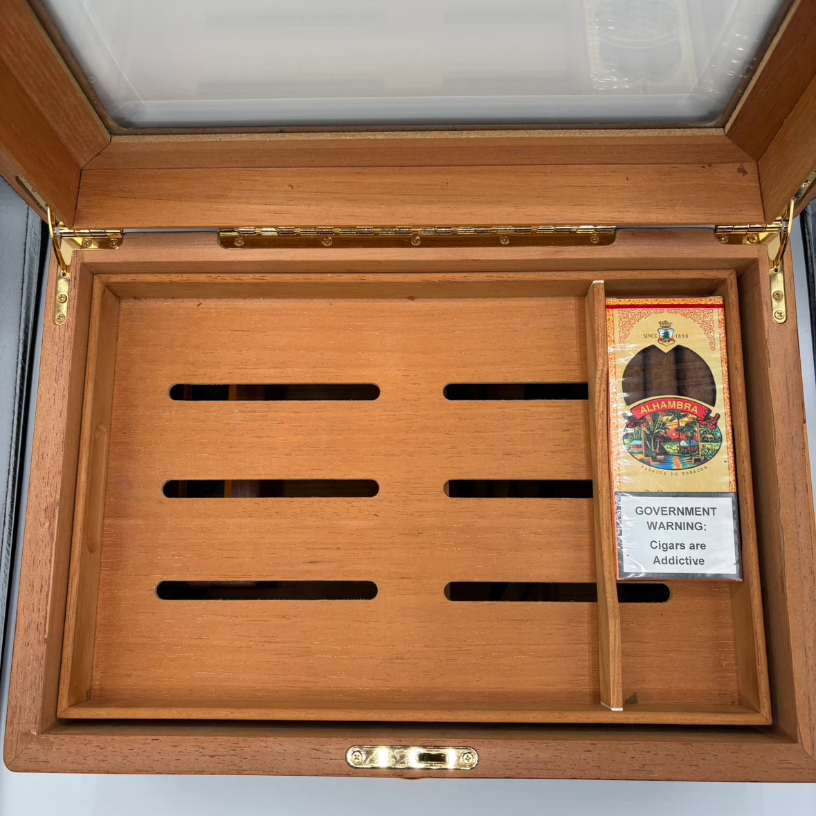 Supreme "El Presidente" Wooden Cigar Humidor with Hygrometer - photo 3
