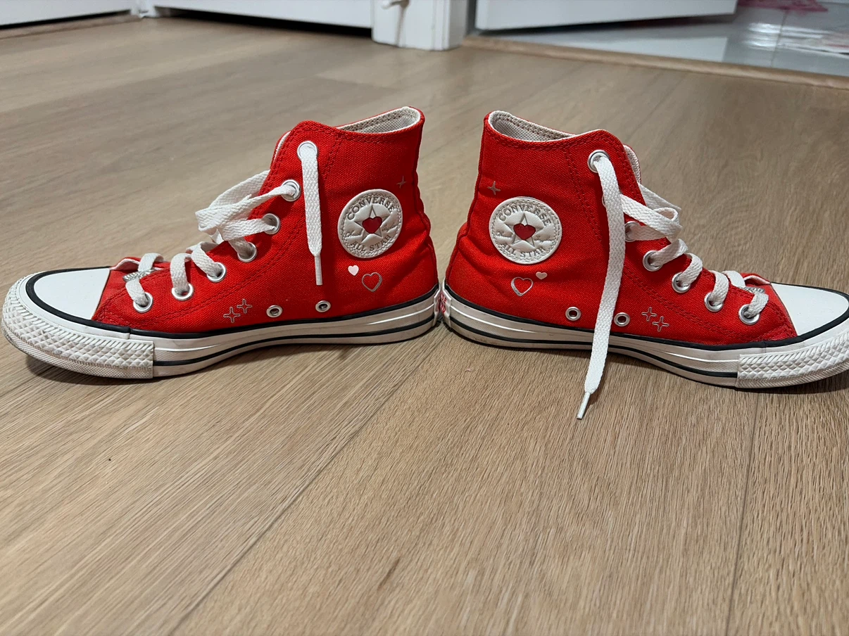 Converse Chuck Taylor High Top Red Heart Sneakers - photo 2