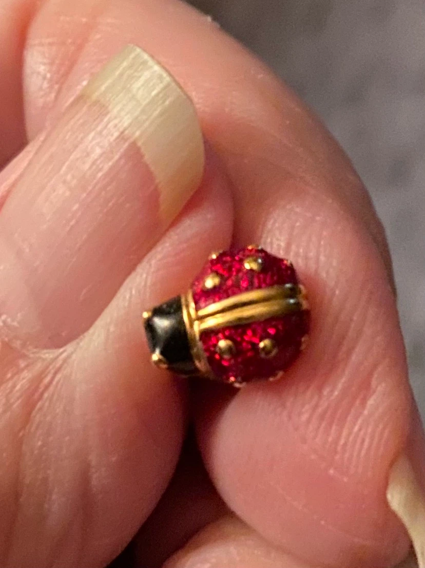 Vintage Joan Rivers Ladybug Stud Earrings
