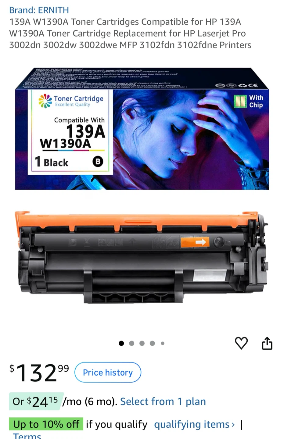 L 139A W1390A Black Toner Cartridges (2 pack)