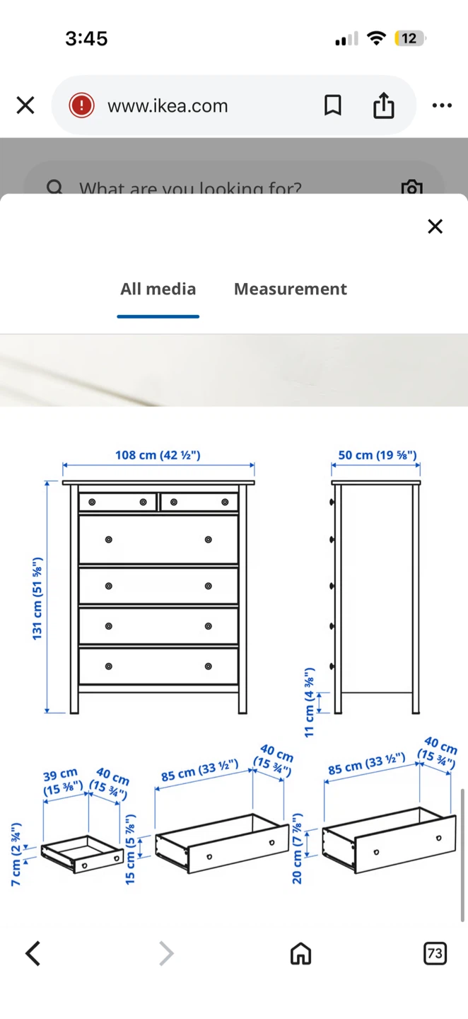 IKEA White 6-Drawer Chest - photo 2