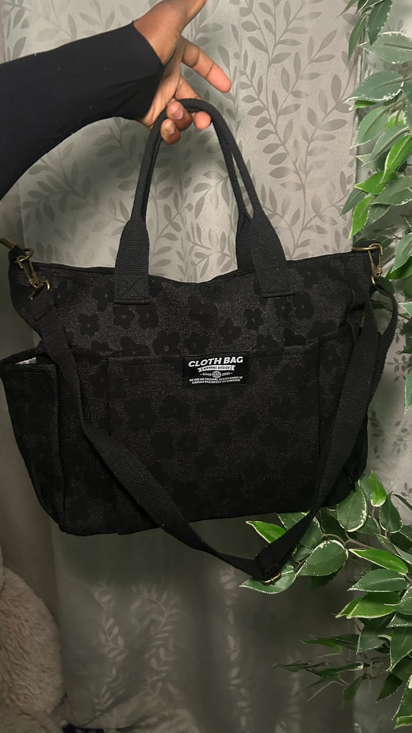 Floral Canvas Tote Bag