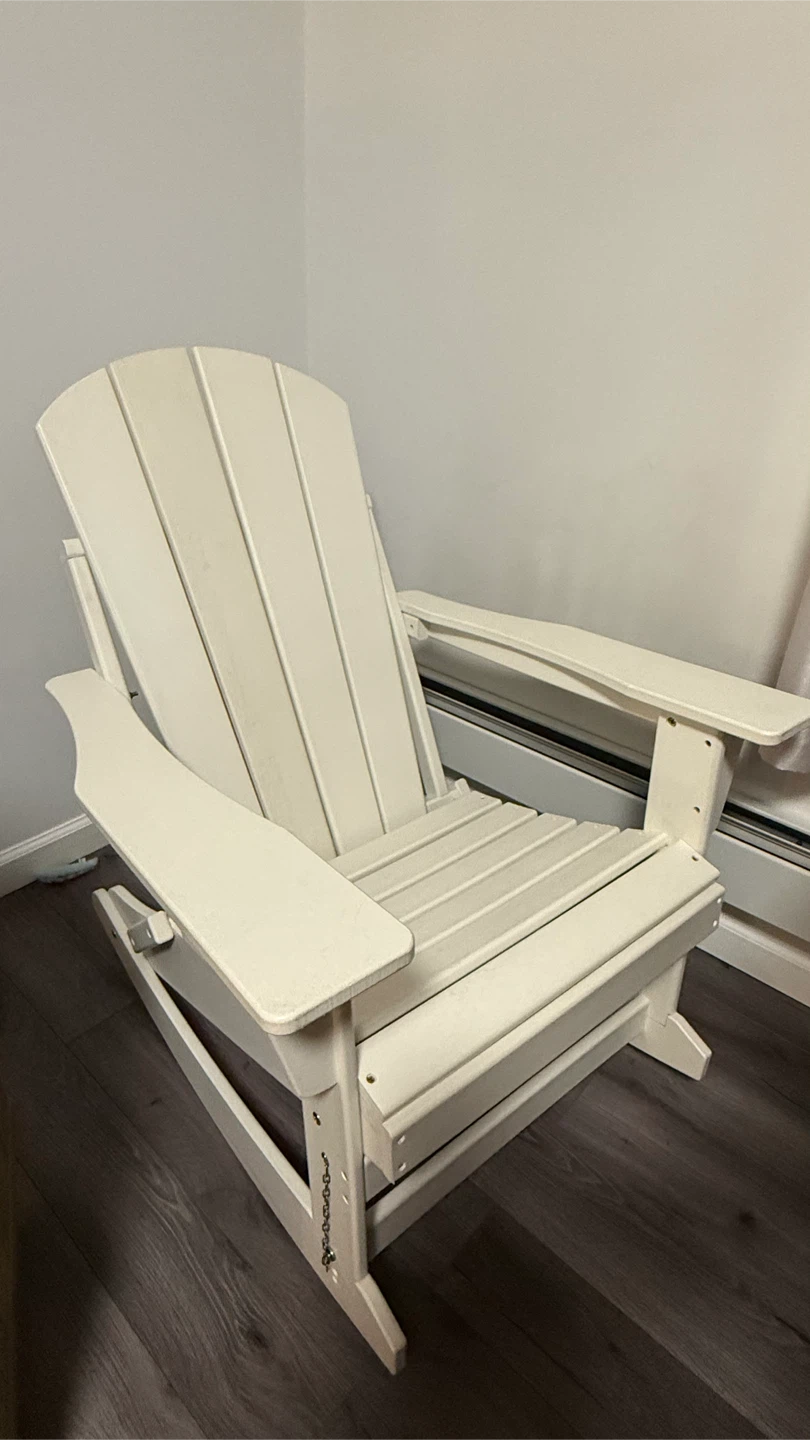 White Adirondack Rocking Chair