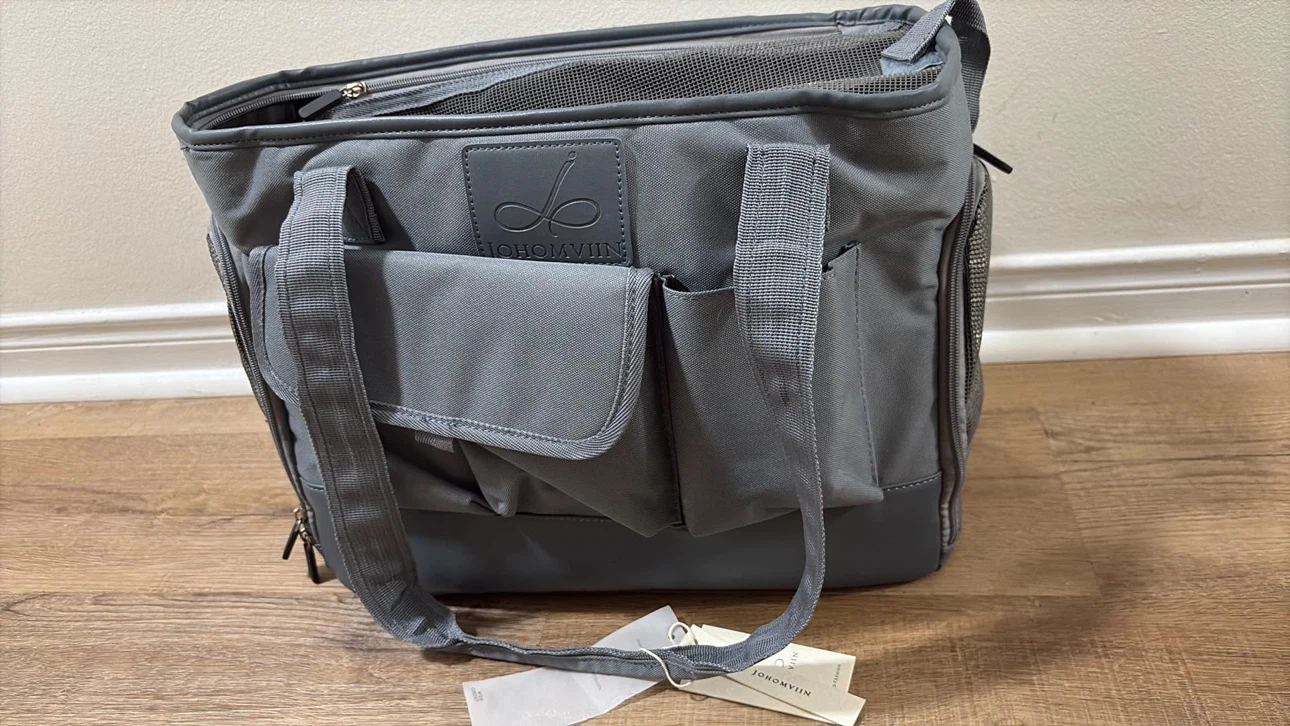 Johomviin Grey Pet Carrier Bag