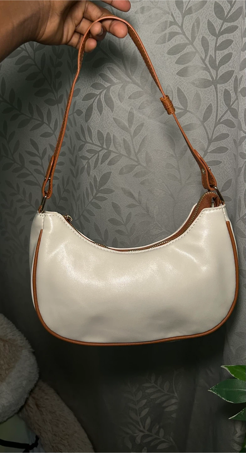 Cream and tan small shoulder bag - photo 2