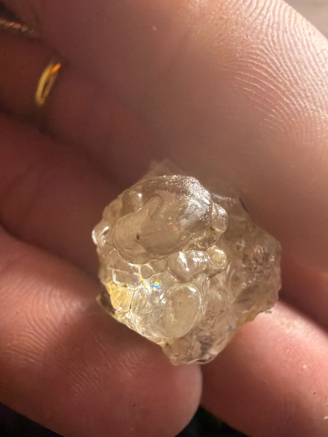 Fluorescent Hyalite Opal Specimen 5g - photo 3