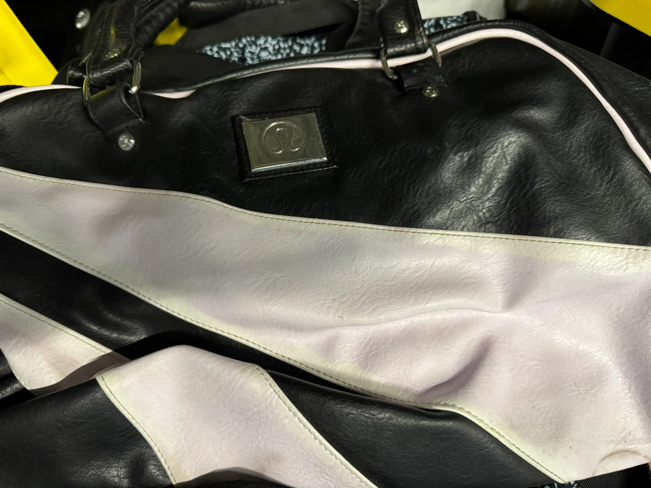 Lululemon Black and White Duffle Bag