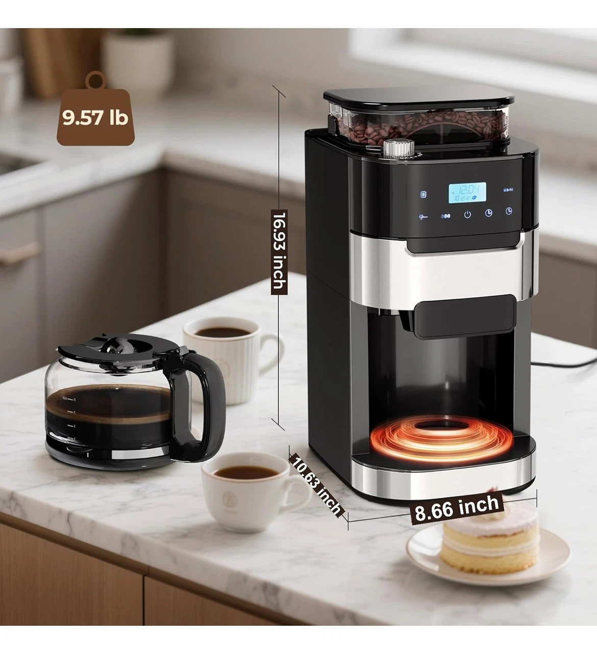 Drip Coffee Maker with Integrated Grinder - photo 2