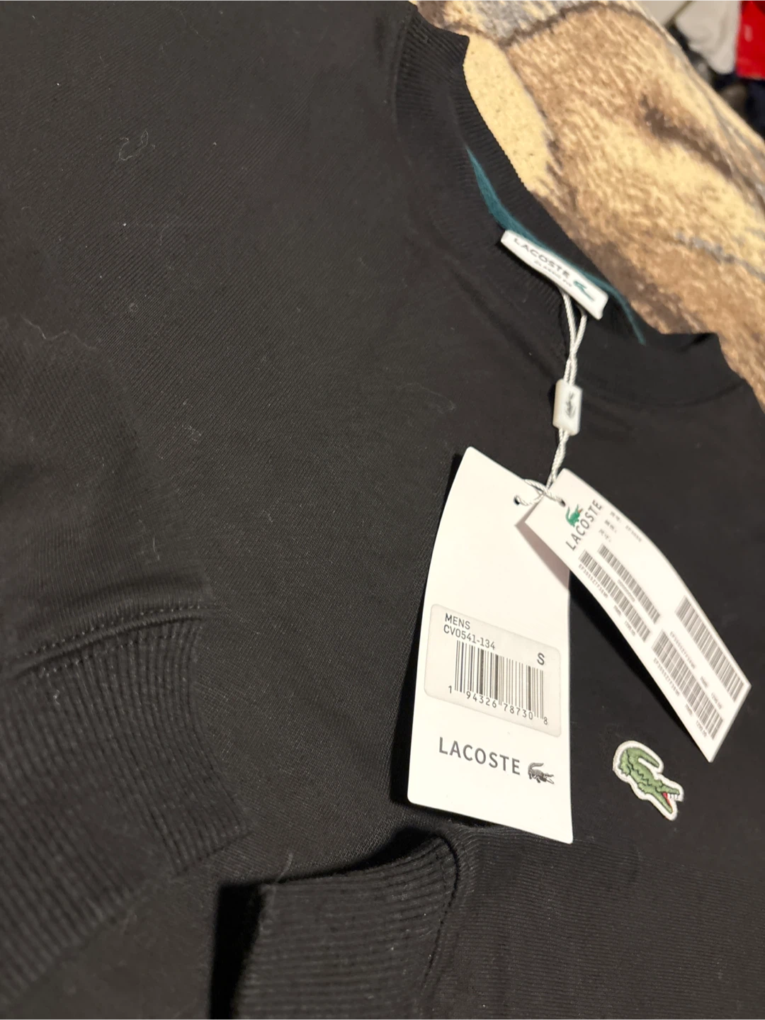 New Lacoste Mens Black Sweatshirt - photo 3