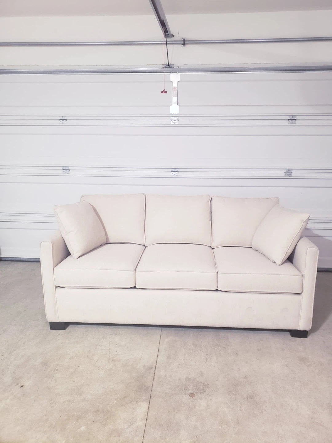 Cream-coloured three-seater  Sofa / Bed - photo 2
