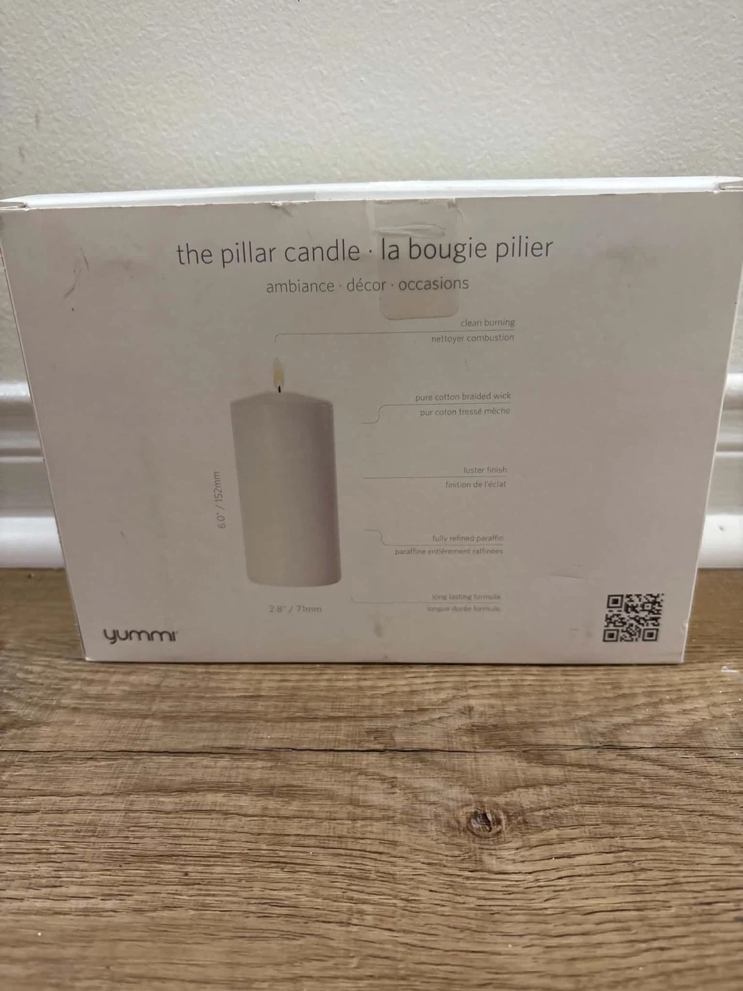 3 Yummi Unscented Pillar Candles - photo 2