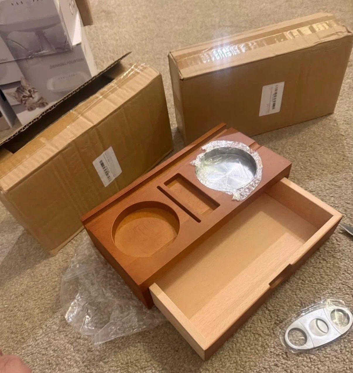 Wooden Cigar Ashtray Set men gift - photo 5