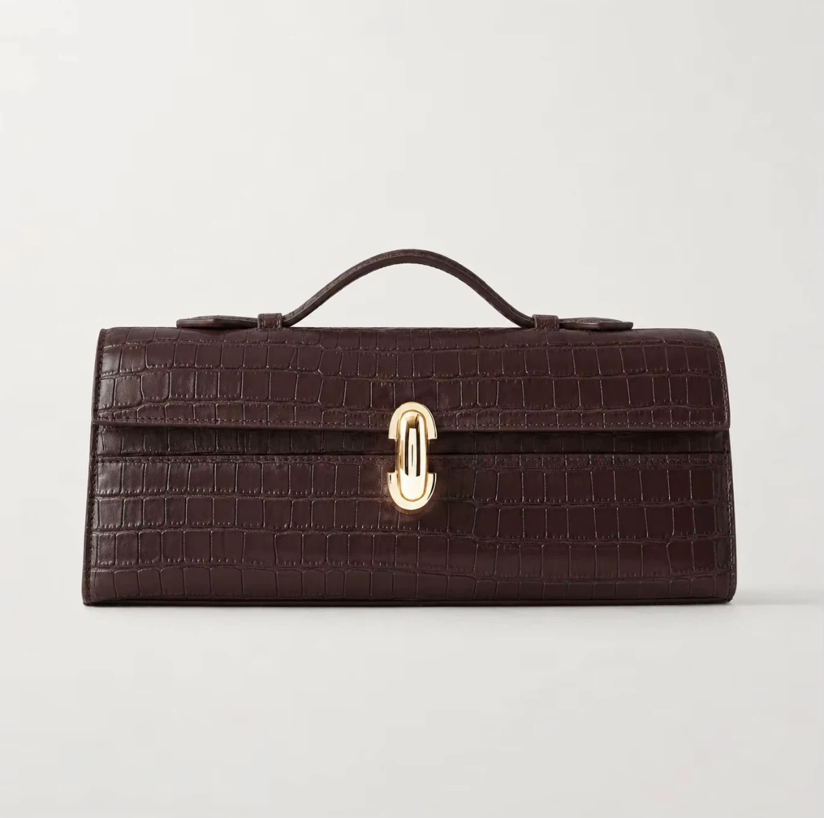 New SAVETTE style brown croc clutch  - pick up king/simcoe