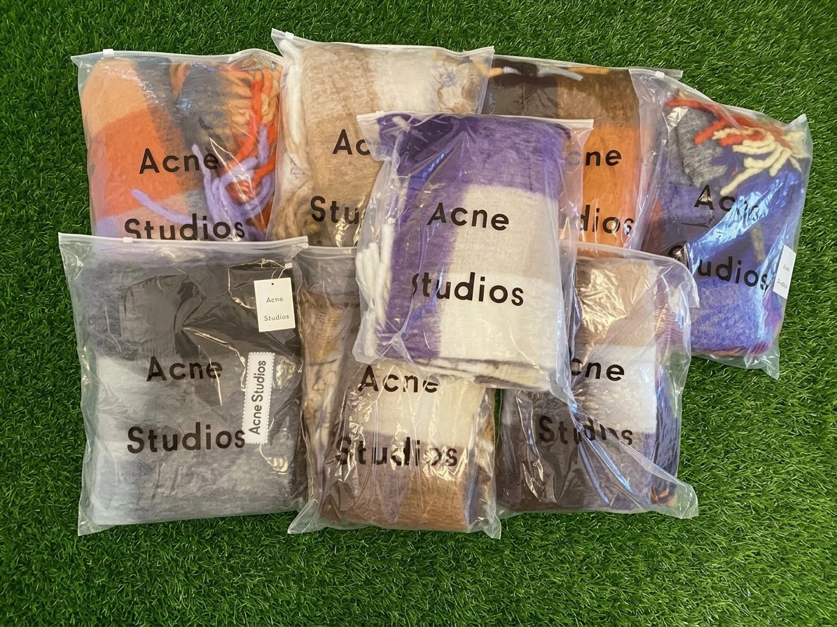 Acne Studios Checked Fluffy Scarf - Multiple Colors