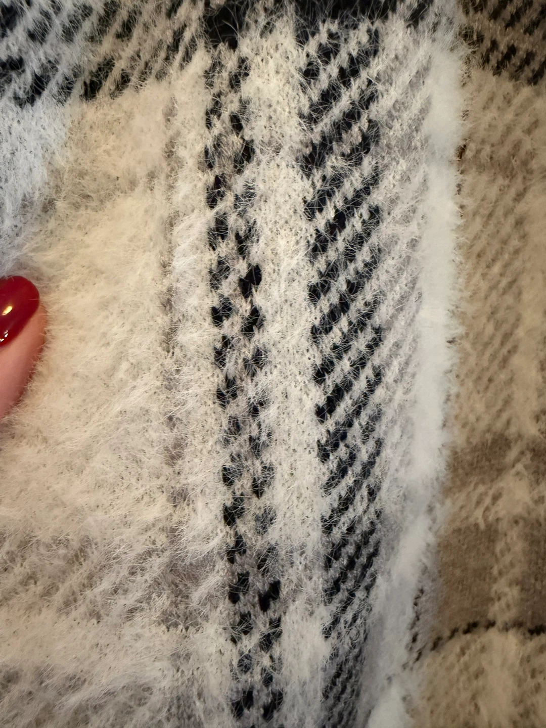 Simons Contemporaine Plaid Fuzzy Knit Cardigan Blazer M BNWT - photo 2