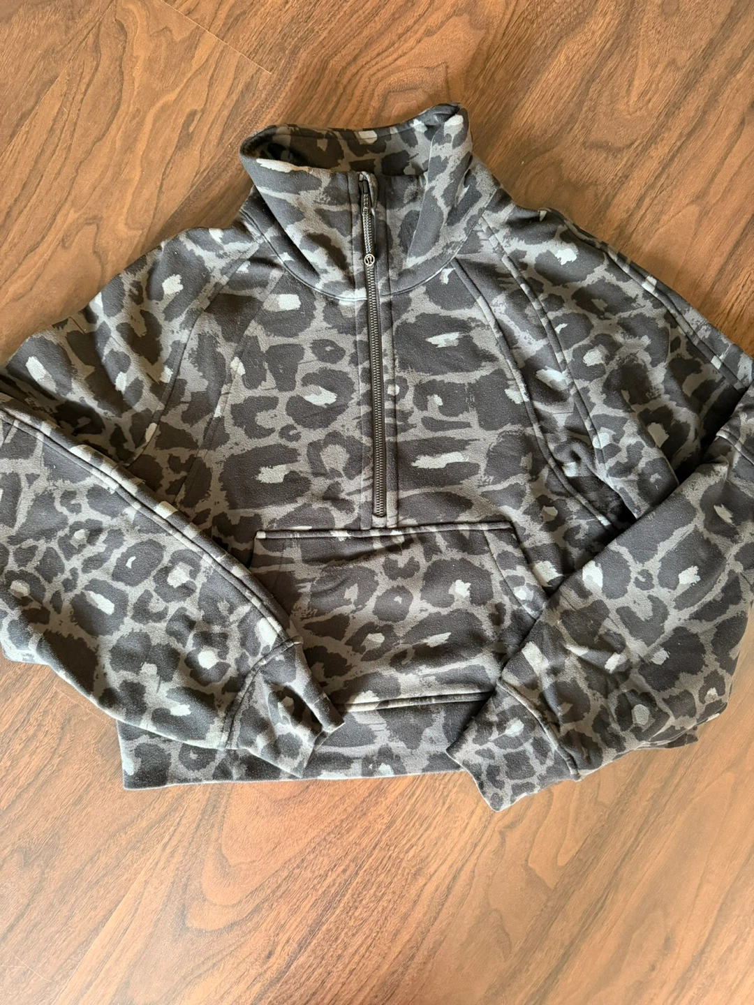 Lululemon Leopard Print Half-Zip Pullover