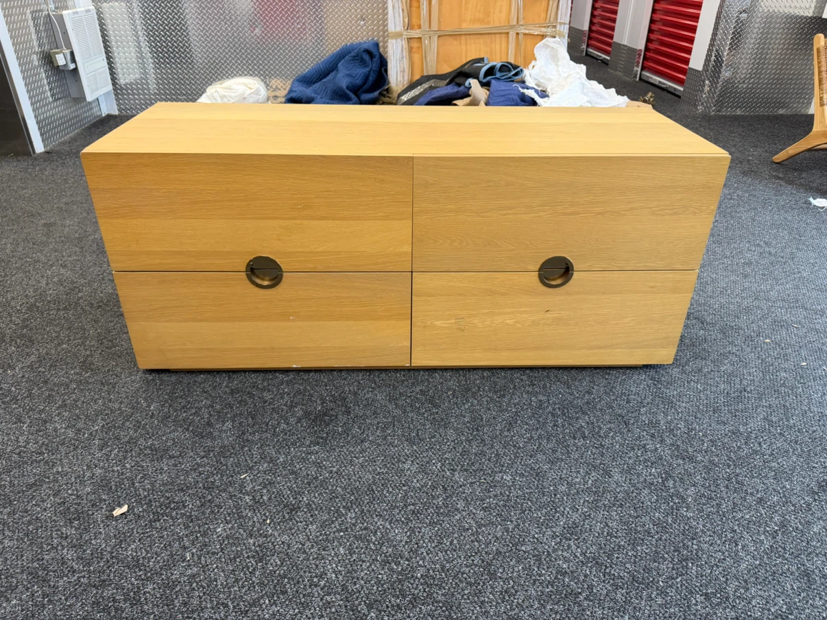 CB2 Oak Wood Console Table