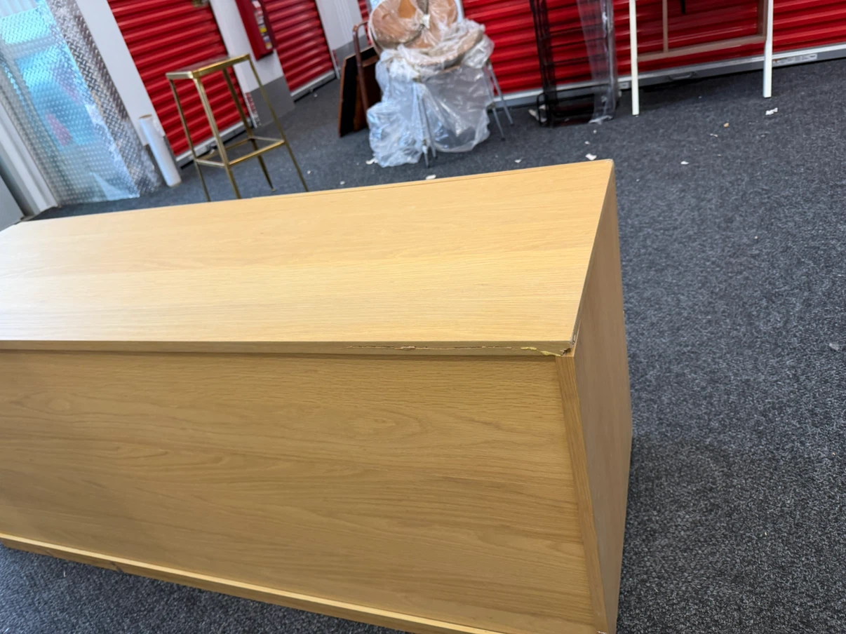 CB2 Oak Wood Console Table - photo 3