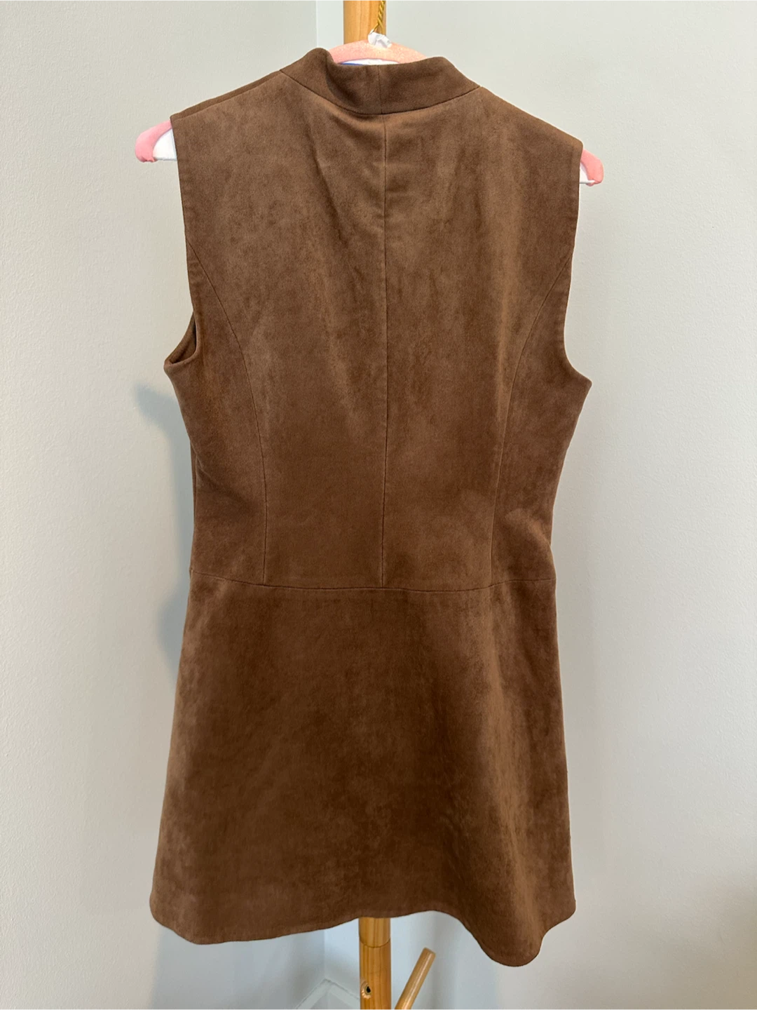 BCBGMAXAZRIA Brown Suede Vest Dress Size XS - photo 3