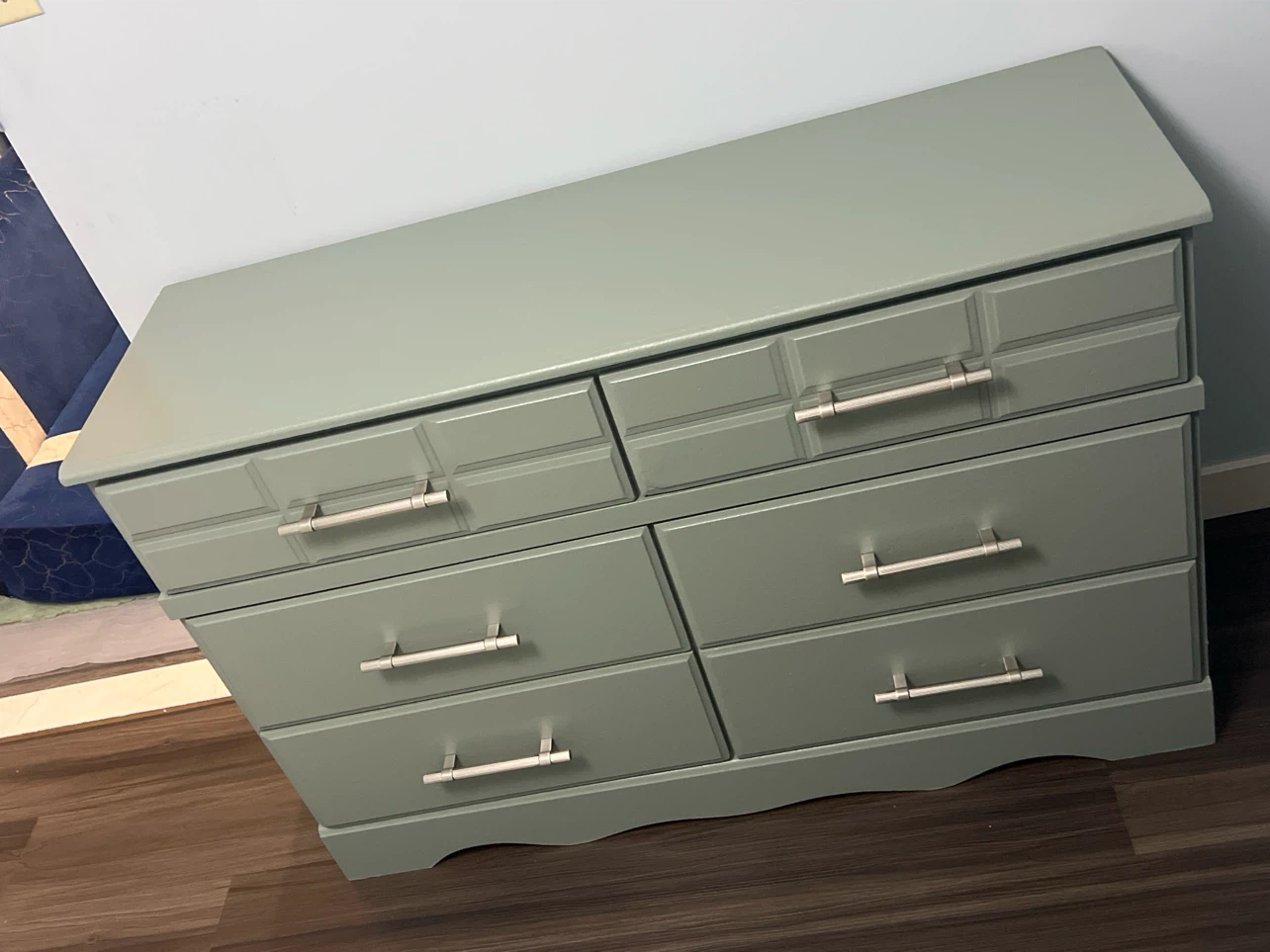 Sage Green Six-Drawer Dresser