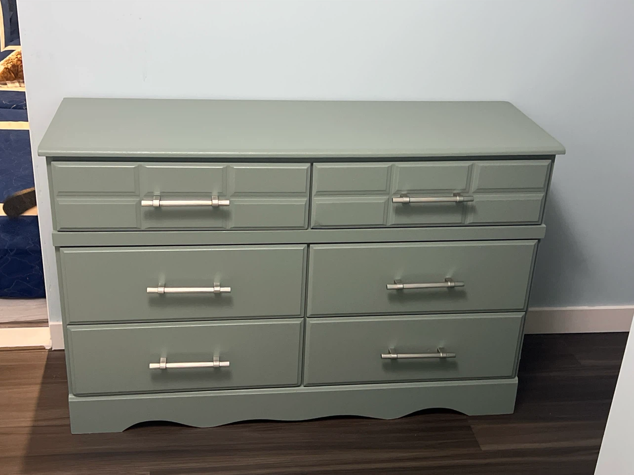 Sage Green Six-Drawer Dresser - photo 2
